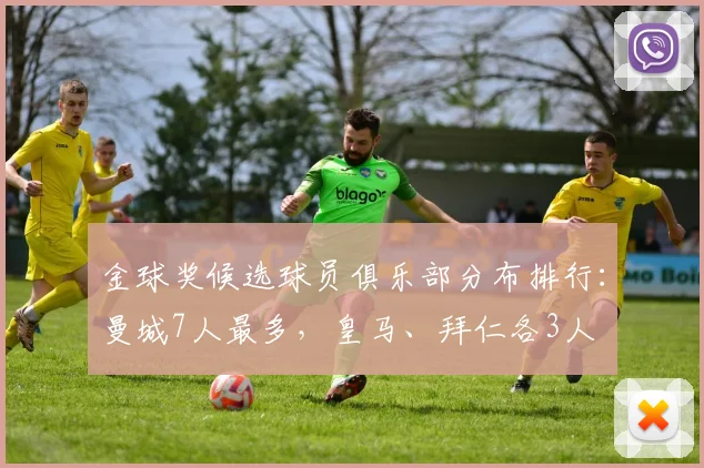 金球奖候选球员俱乐部分布排行：曼城7人最多，皇马、拜仁各3人