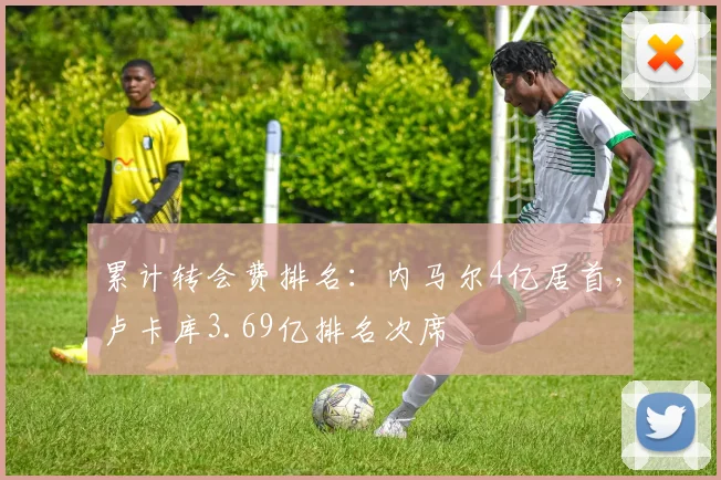 累计转会费排名：内马尔4亿居首，卢卡库3.69亿排名次席