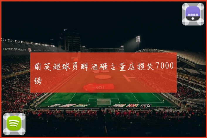 前英超球员醉酒砸古董店损失7000镑